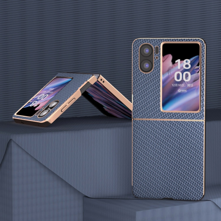 For OPPO Find N2 Flip Nano Electroplating Carbon Fiber Texture Phone Case