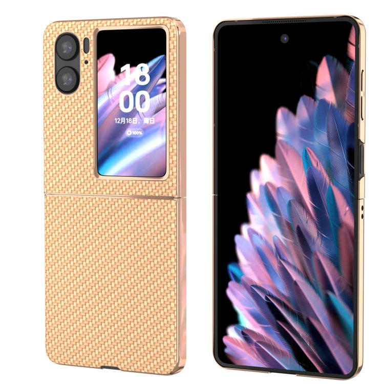 For OPPO Find N2 Flip Nano Electroplating Carbon Fiber Texture Phone Case