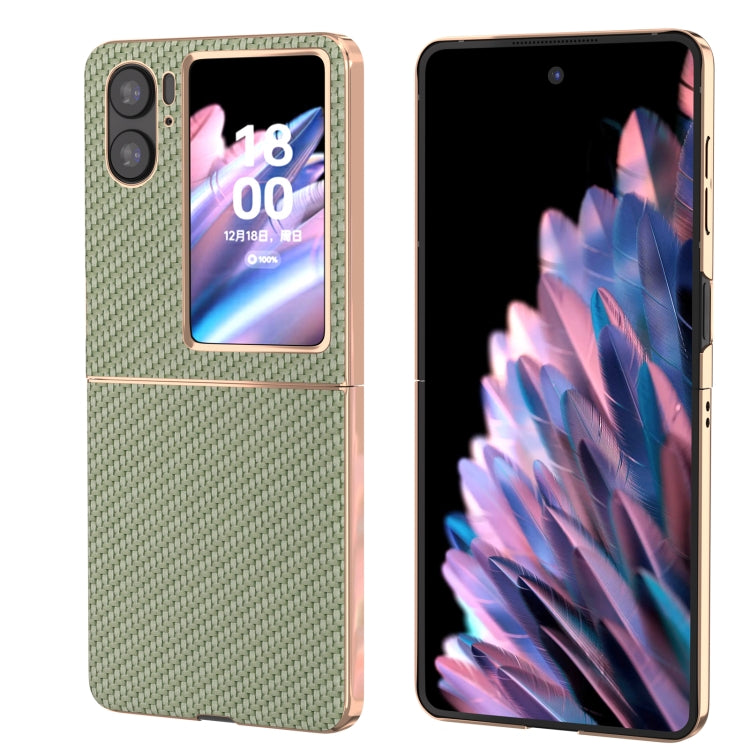 For OPPO Find N2 Flip Nano Electroplating Carbon Fiber Texture Phone Case