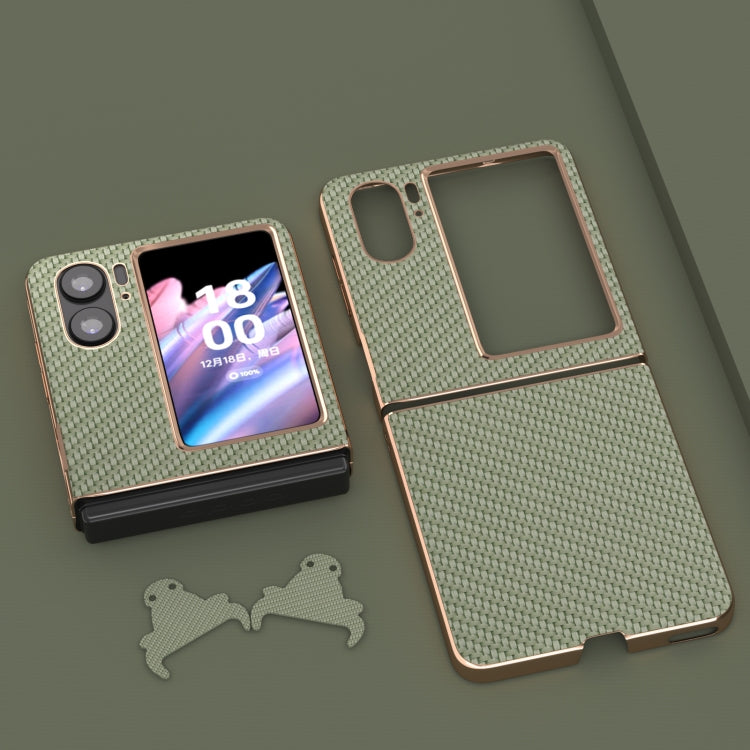For OPPO Find N2 Flip Nano Electroplating Carbon Fiber Texture Phone Case