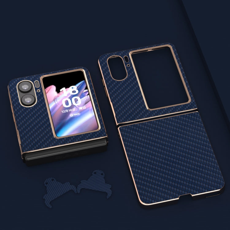 For OPPO Find N2 Flip Nano Electroplating Carbon Fiber Texture Phone Case
