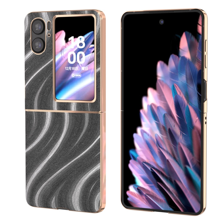 For OPPO Find N2 Flip Nano Electroplating Galactic Pattern Protective Phone Case