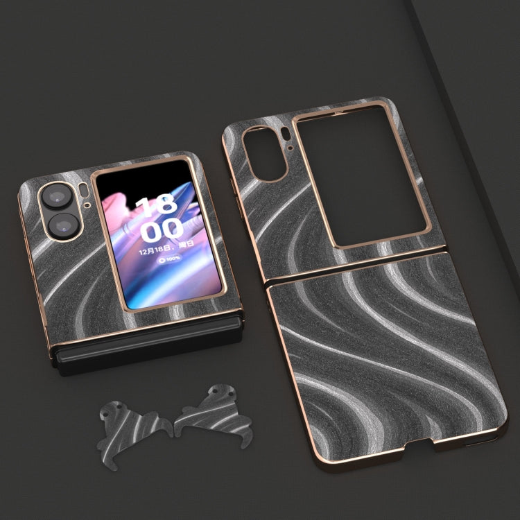 For OPPO Find N2 Flip Nano Electroplating Galactic Pattern Protective Phone Case