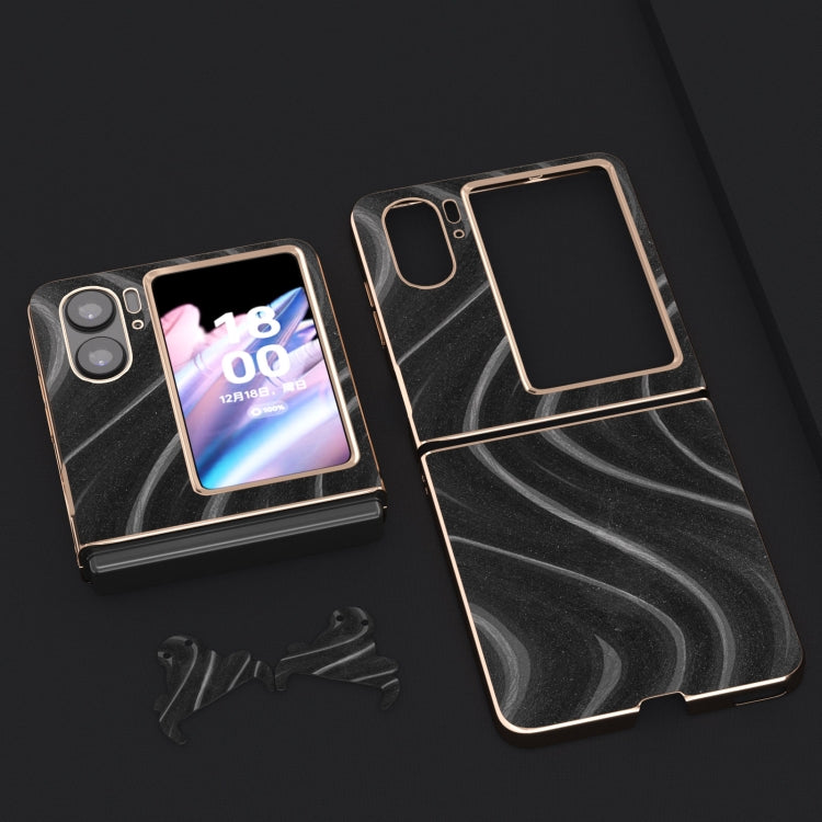 For OPPO Find N2 Flip Nano Electroplating Galactic Pattern Protective Phone Case
