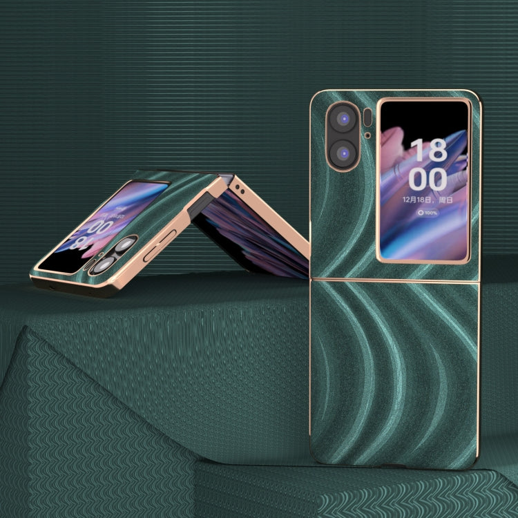 For OPPO Find N2 Flip Nano Electroplating Galactic Pattern Protective Phone Case