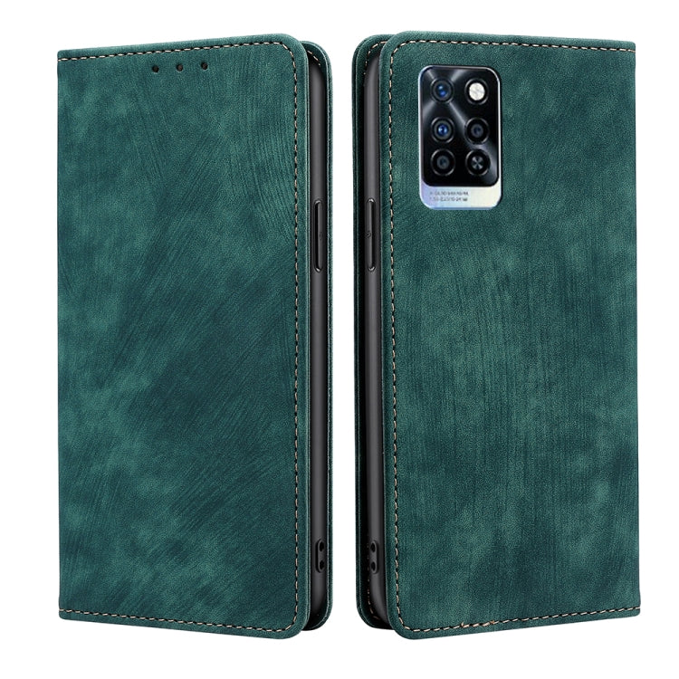 For Infinix Note 10 Pro RFID Anti-theft Brush Magnetic Leather Phone Case