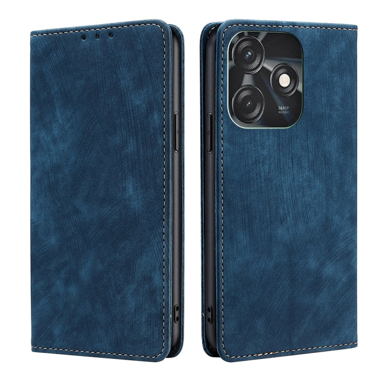 For Tecno Spark 10C RFID Anti-theft Brush Magnetic Leather Phone Case