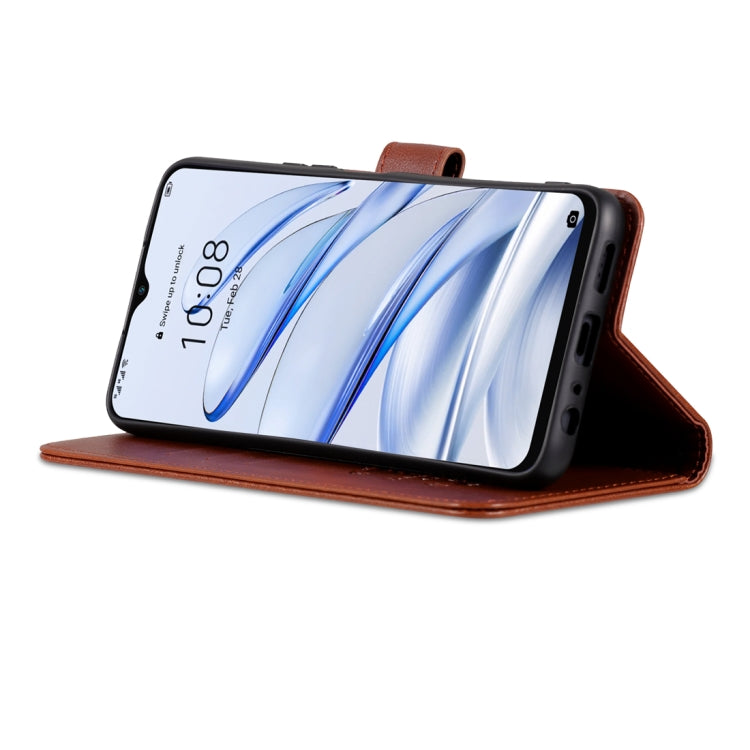 For Honor 70 Lite AZNS Sheepskin Texture Flip Leather Phone Case