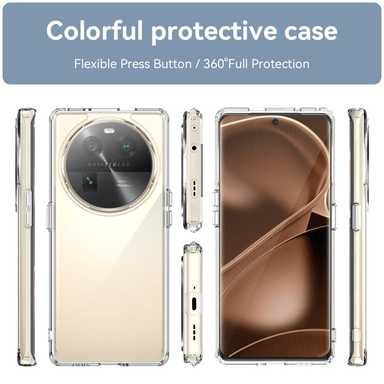 For OPPO Find X6 5G Colorful Series Acrylic + TPU Phone Case