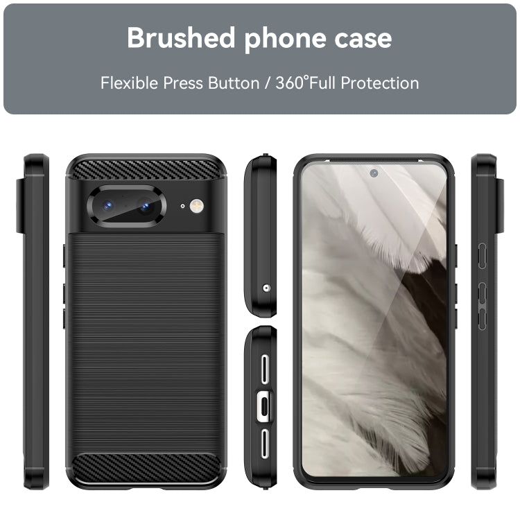 For Google Pixel 8 Carbon Fiber Brushed Texture TPU Case