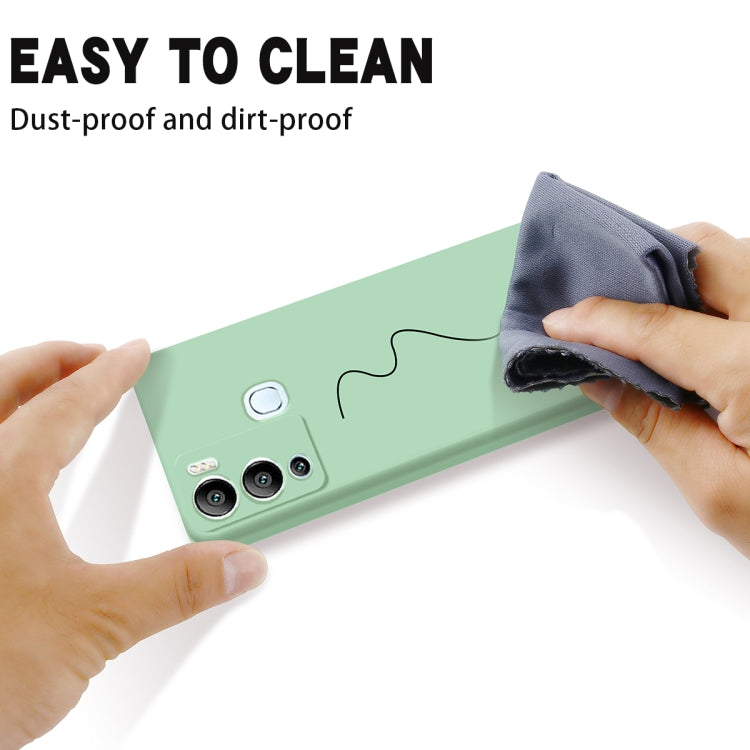 For Infinix Hot 12i Pure Color Liquid Silicone Shockproof Phone Case