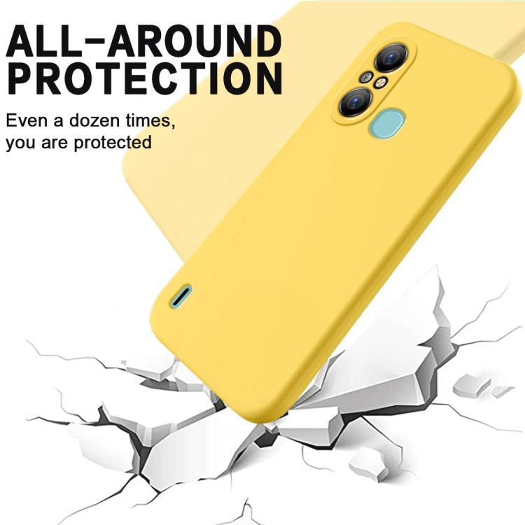 For Itel A58 / A58 Pro / A49 Pure Color Liquid Silicone Shockproof Phone Case