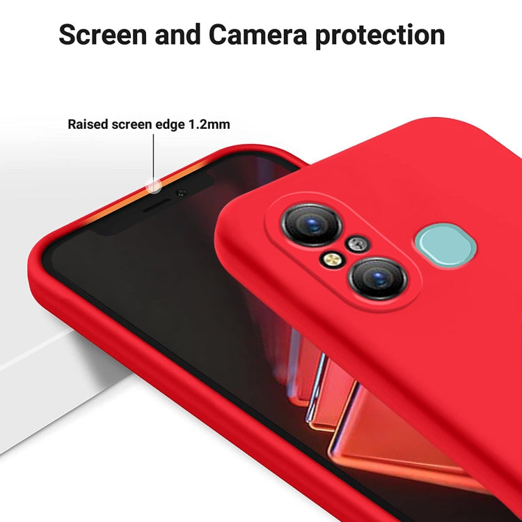 For Itel A58 / A58 Pro / A49 Pure Color Liquid Silicone Shockproof Phone Case