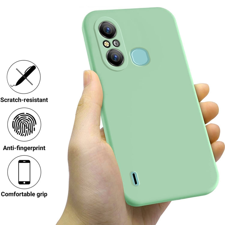 For Itel A58 / A58 Pro / A49 Pure Color Liquid Silicone Shockproof Phone Case