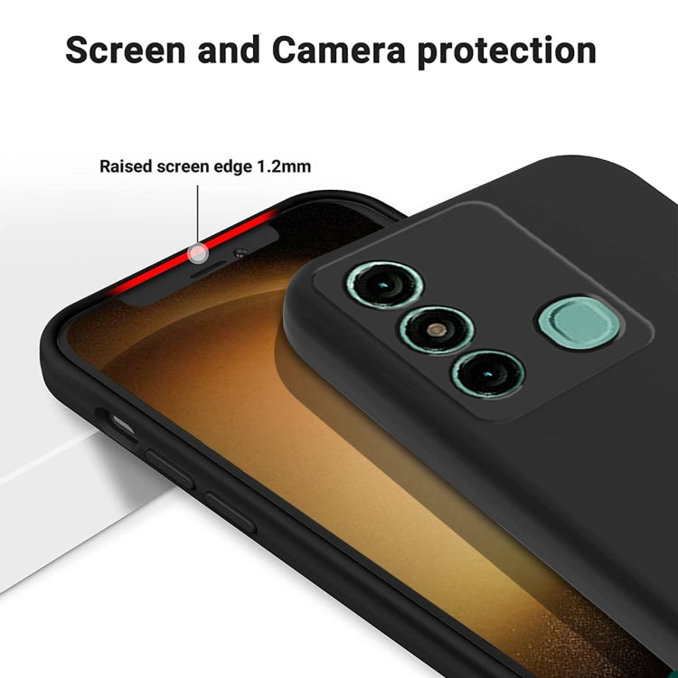 For Itel P38 Pro / Vision 3 Plus Pure Color Liquid Silicone Shockproof Phone Case