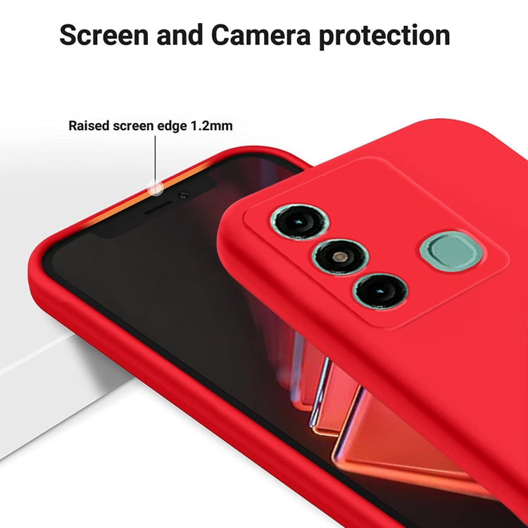 For Itel P38 Pro / Vision 3 Plus Pure Color Liquid Silicone Shockproof Phone Case