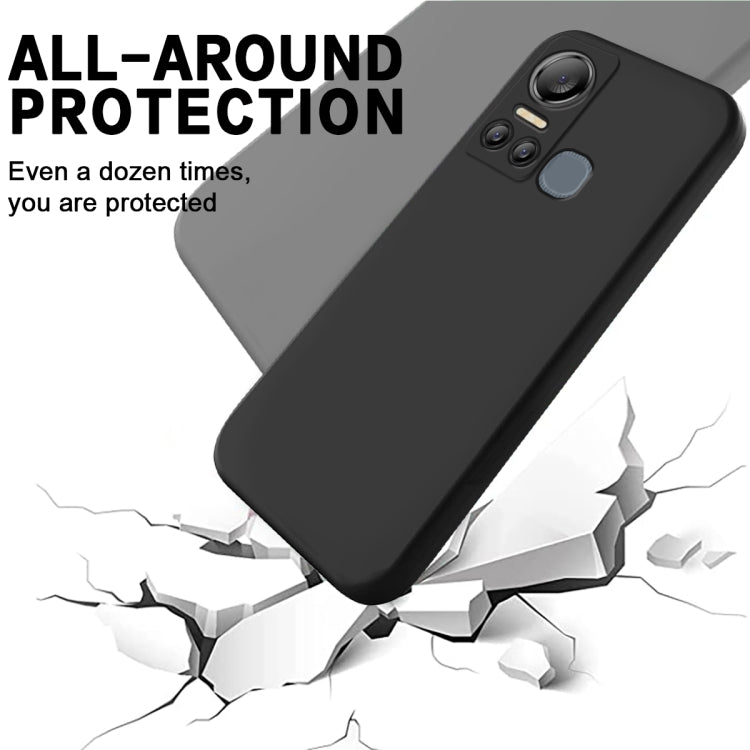 For Itel S18 Pure Color Liquid Silicone Shockproof Phone Case