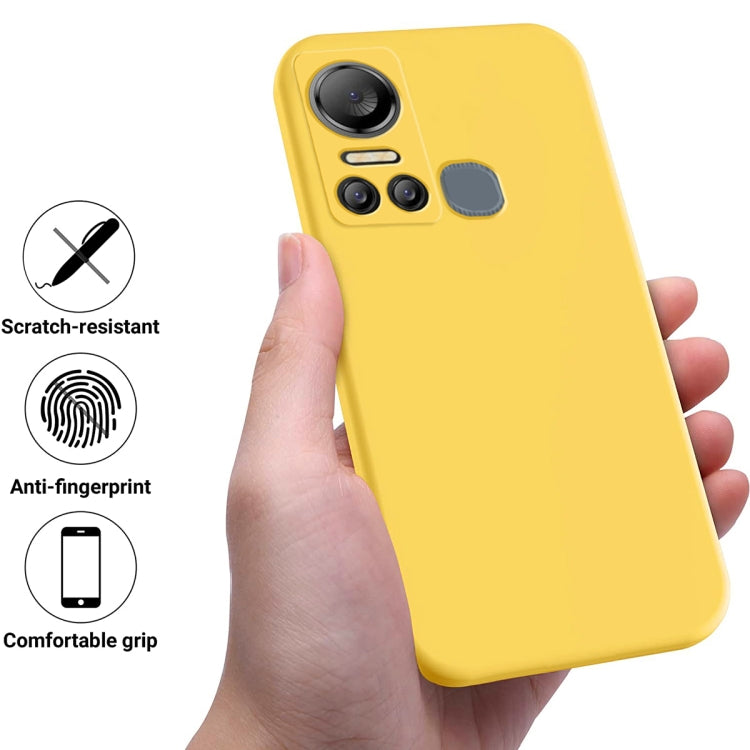 For Itel S18 Pure Color Liquid Silicone Shockproof Phone Case