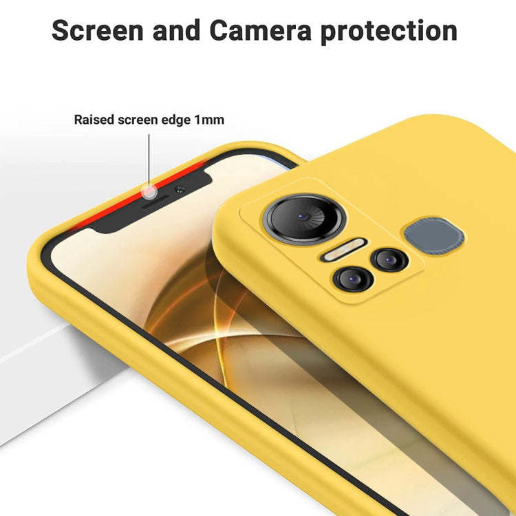 For Itel S18 Pure Color Liquid Silicone Shockproof Phone Case