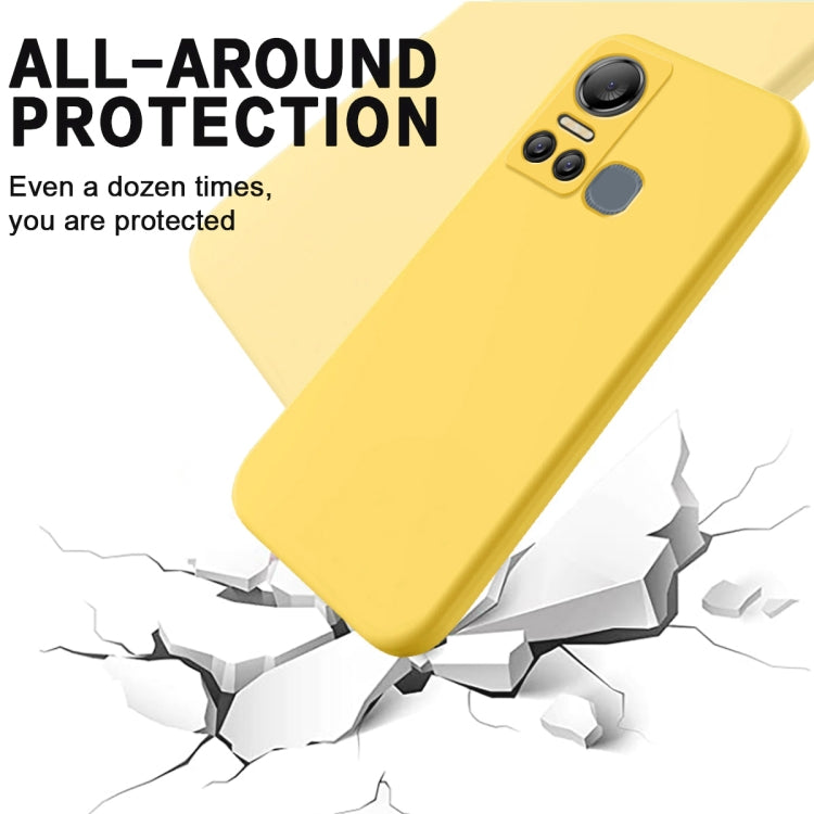 For Itel S18 Pure Color Liquid Silicone Shockproof Phone Case