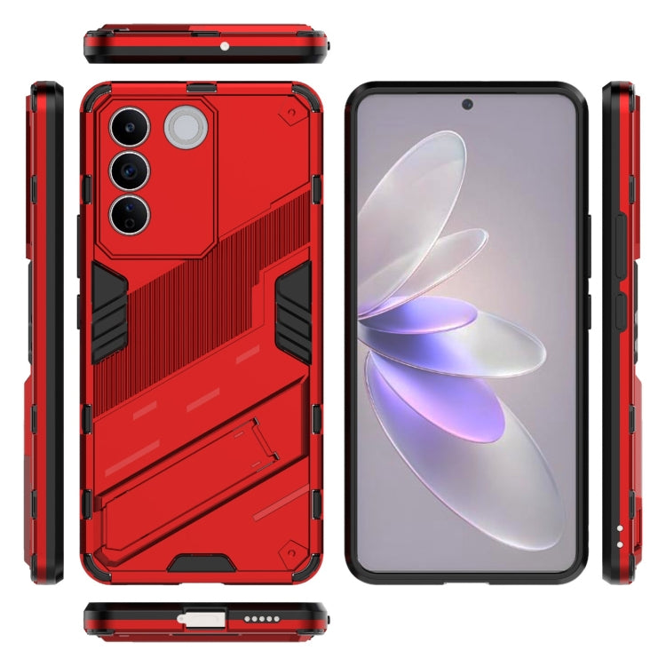 For vivo S16e 5G Punk Armor 2 in 1 PC + TPU Shockproof Phone Case with Invisible Holder