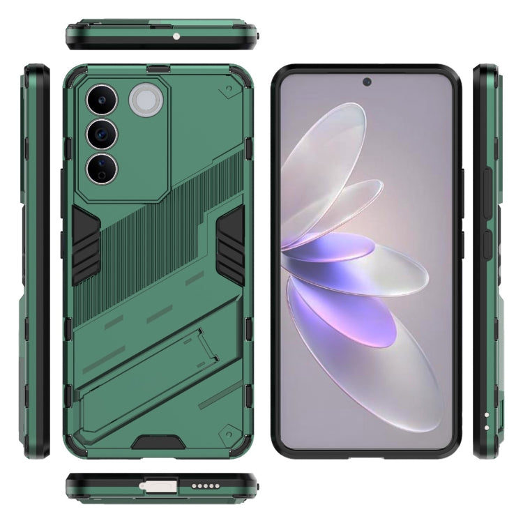 For vivo S16e 5G Punk Armor 2 in 1 PC + TPU Shockproof Phone Case with Invisible Holder
