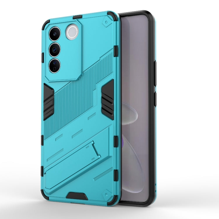 For vivo S16e 5G Punk Armor 2 in 1 PC + TPU Shockproof Phone Case with Invisible Holder