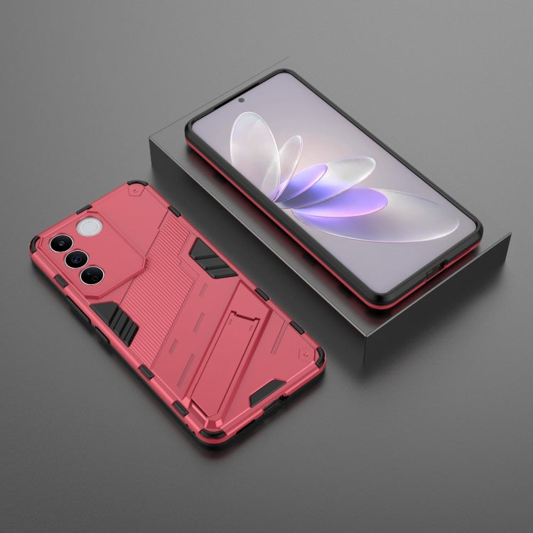 For vivo S16e 5G Punk Armor 2 in 1 PC + TPU Shockproof Phone Case with Invisible Holder