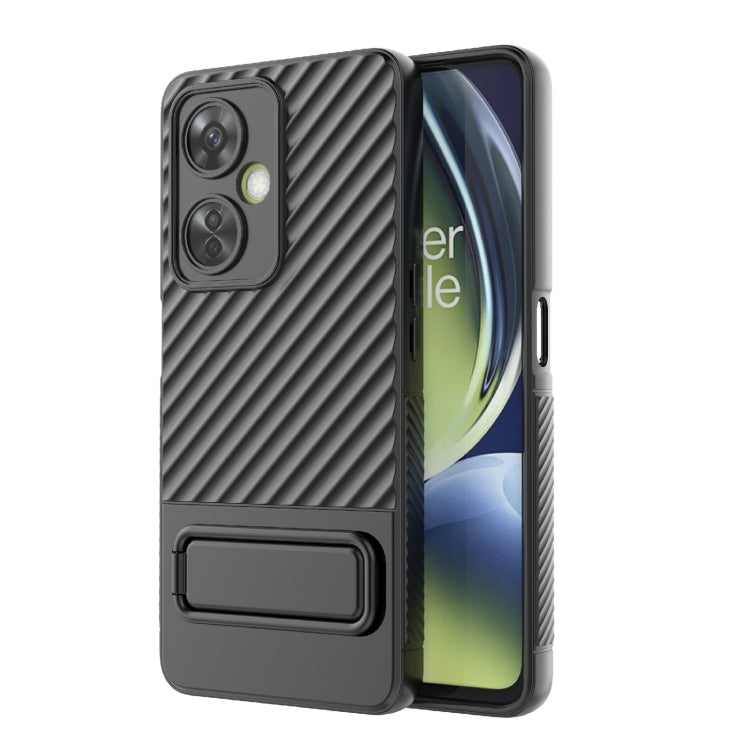 For OnePlus Nord CE 3 Wavy Texture TPU Phone Case with Lens Film