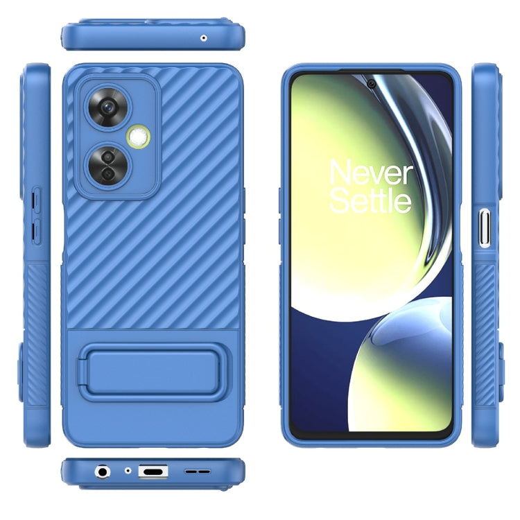 For OnePlus Nord CE 3 Wavy Texture TPU Phone Case with Lens Film