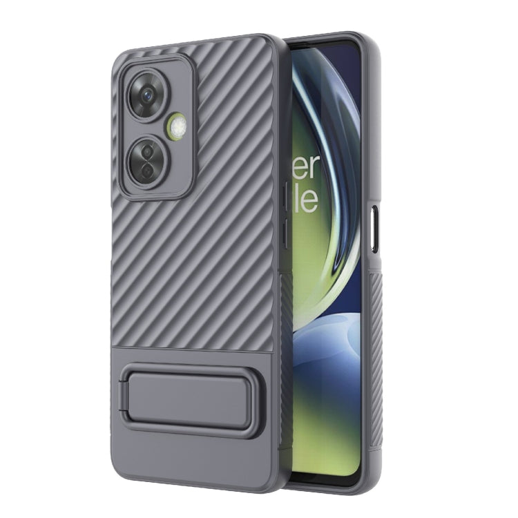 For OnePlus Nord CE 3 Wavy Texture TPU Phone Case with Lens Film