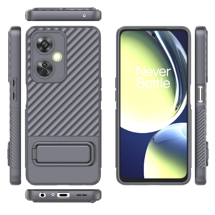 For OnePlus Nord CE 3 Wavy Texture TPU Phone Case with Lens Film