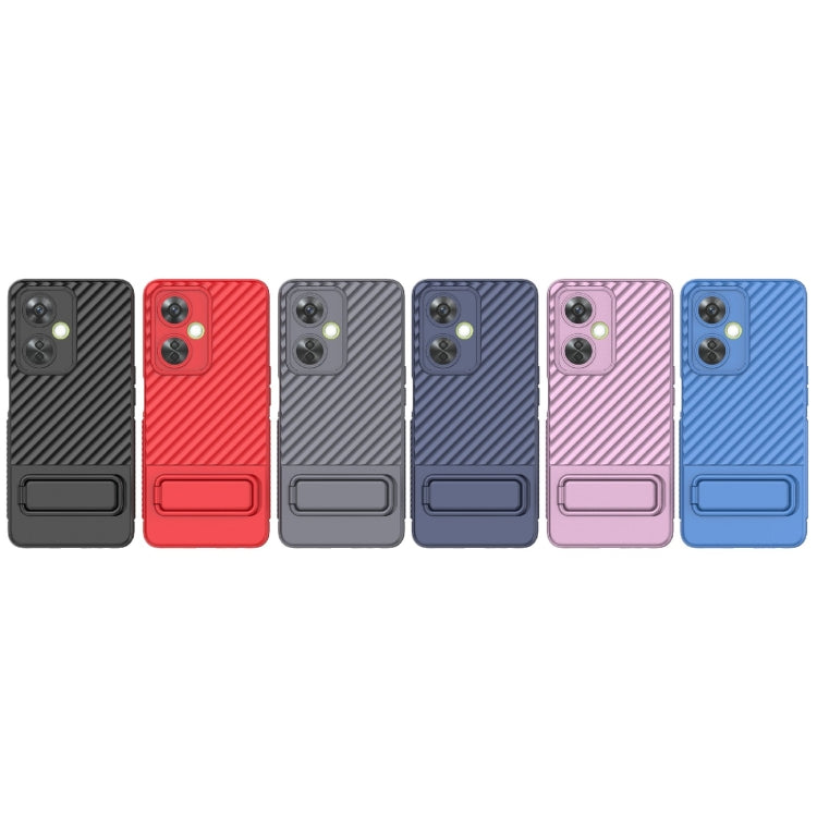 For OnePlus Nord CE 3 Wavy Texture TPU Phone Case with Lens Film