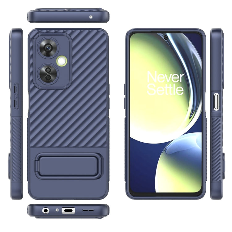 For OnePlus Nord CE 3 Wavy Texture TPU Phone Case with Lens Film