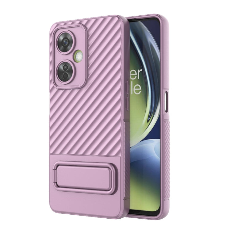 For OnePlus Nord CE 3 Wavy Texture TPU Phone Case with Lens Film
