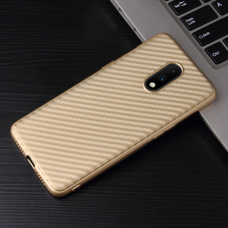 For OnePlus 7 Carbon Fiber Texture Shockproof TPU Protective Case