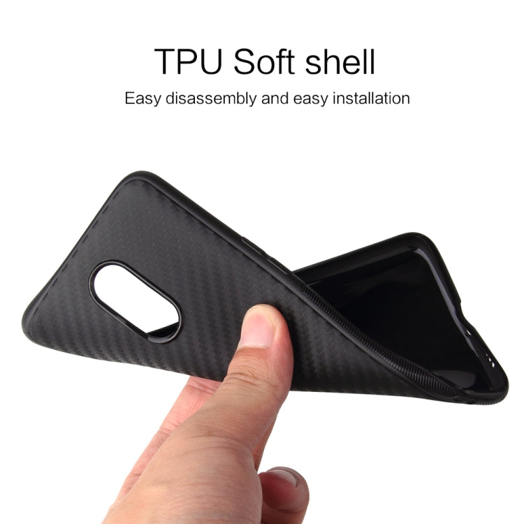 For OnePlus 7 Carbon Fiber Texture Shockproof TPU Protective Case