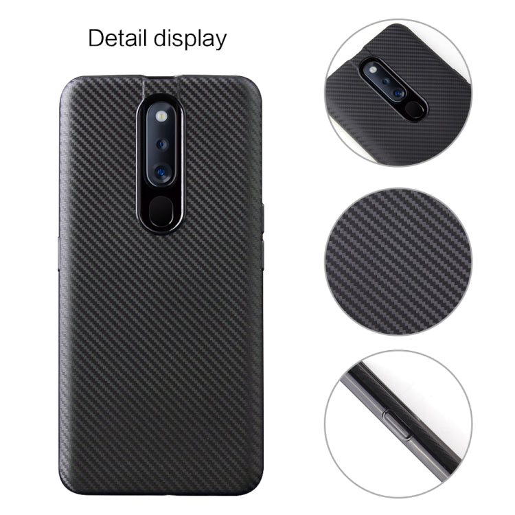 For OPPO F11 Pro Carbon Fiber Texture Shockproof TPU Protective Case