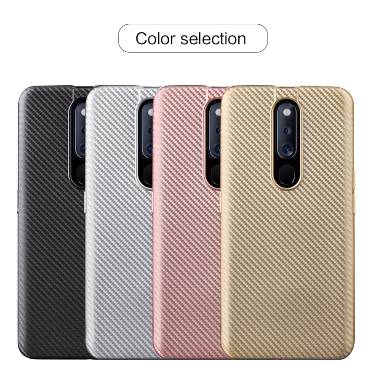 For OPPO F11 Pro Carbon Fiber Texture Shockproof TPU Protective Case