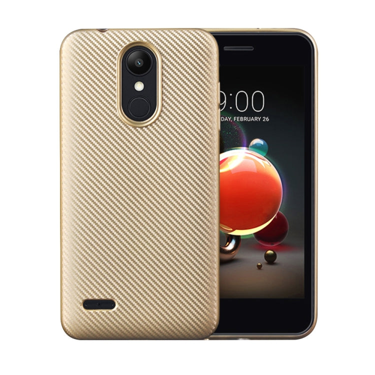 For LG K9 Carbon Fiber Texture Shockproof TPU Protective Case