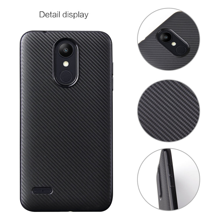 For LG K9 Carbon Fiber Texture Shockproof TPU Protective Case