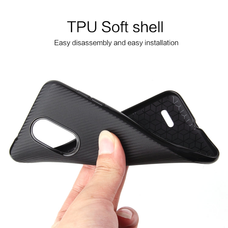 For LG K9 Carbon Fiber Texture Shockproof TPU Protective Case