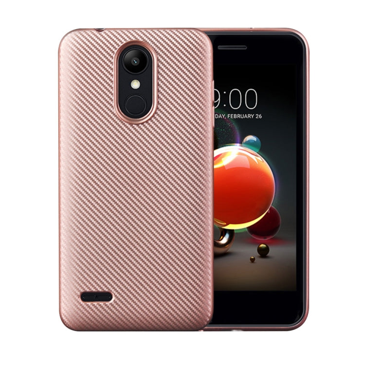 For LG K9 Carbon Fiber Texture Shockproof TPU Protective Case