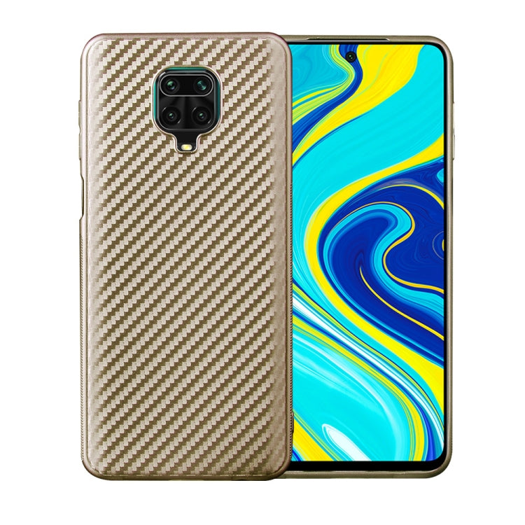 For Xiaomi Redmi Note 9 Pro Carbon Fiber Texture Shockproof TPU Protective Case