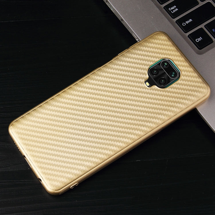 For Xiaomi Redmi Note 9 Pro Carbon Fiber Texture Shockproof TPU Protective Case