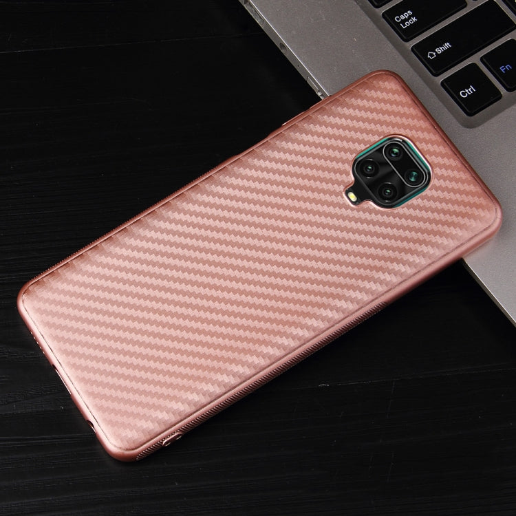 For Xiaomi Redmi Note 9 Pro Carbon Fiber Texture Shockproof TPU Protective Case