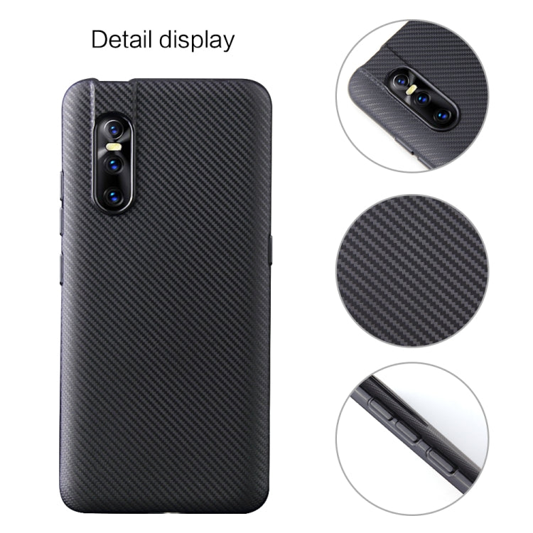 For Vivo V15 Pro Carbon Fiber Texture Shockproof TPU Protective Case