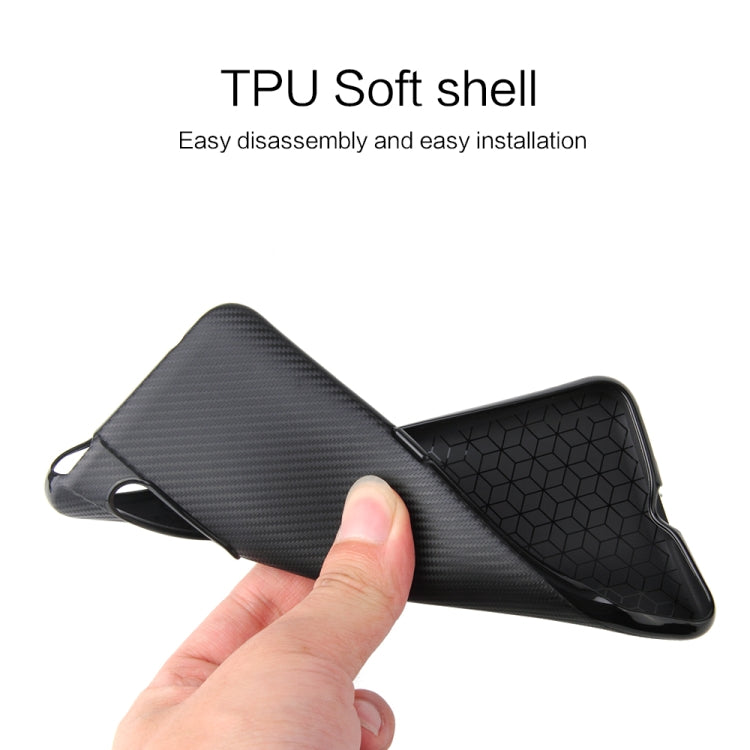 For Vivo V15 Pro Carbon Fiber Texture Shockproof TPU Protective Case