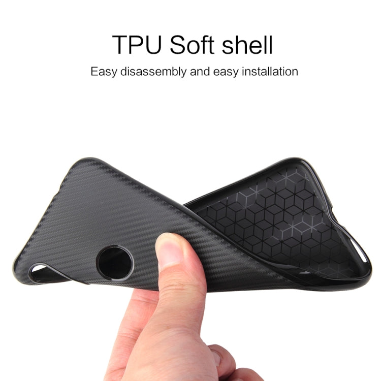 For Xiaomi Redmi Note 7 Carbon Fiber Texture Shockproof TPU Protective Case