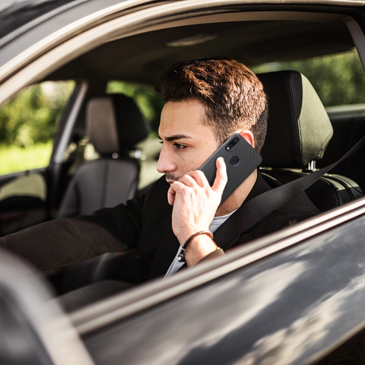 For Xiaomi Redmi Note 7 Carbon Fiber Texture Shockproof TPU Protective Case